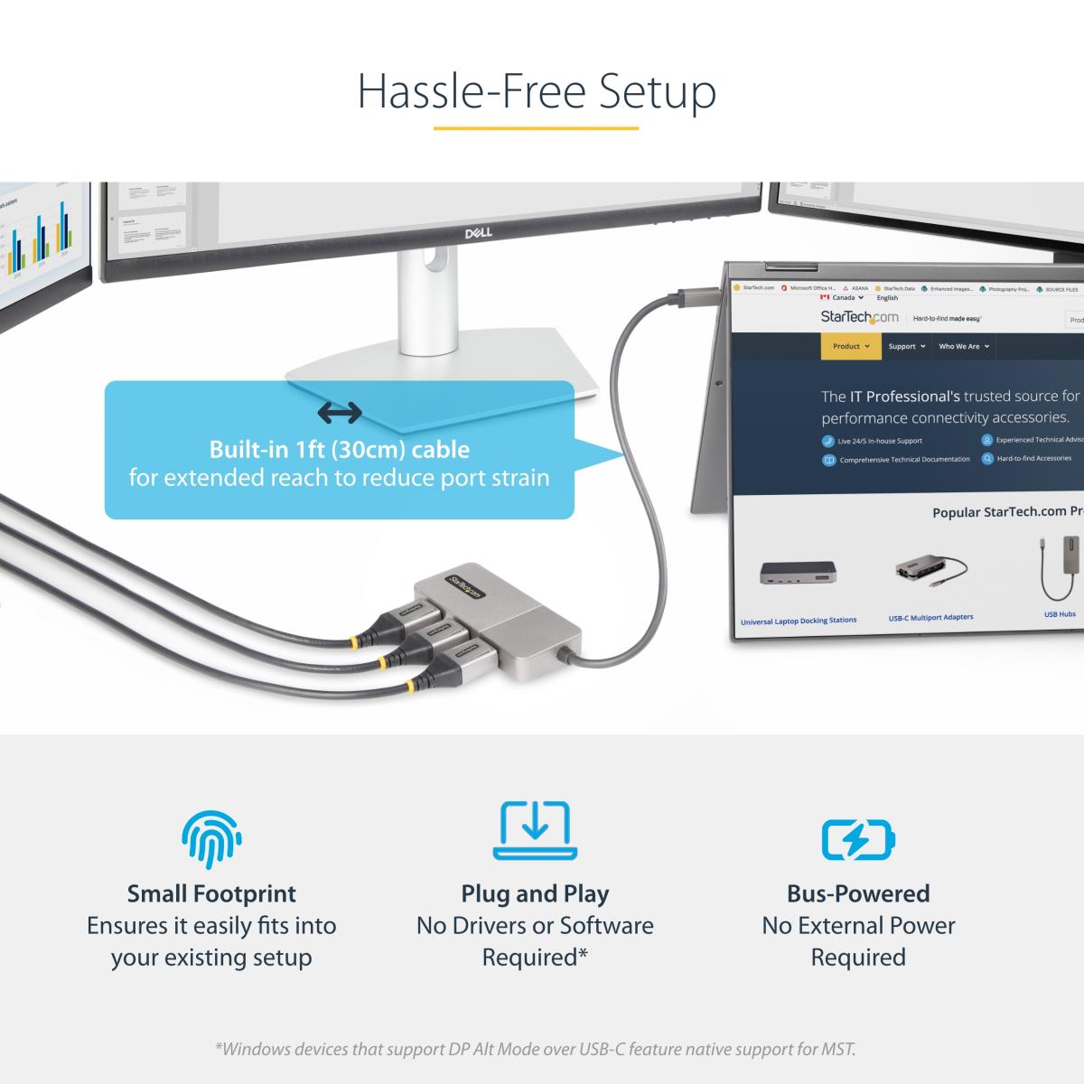USB-C TO TRIPLE DP MST HUB - thumbnail