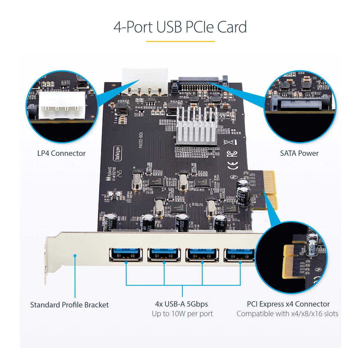 4-PORT USB-A PCIE CARD 5GBPS thumbnail
