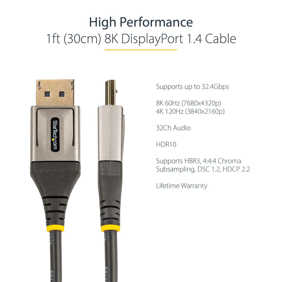 30CM DISPLAYPORT 1.4 CABLE 8K60 thumbnail