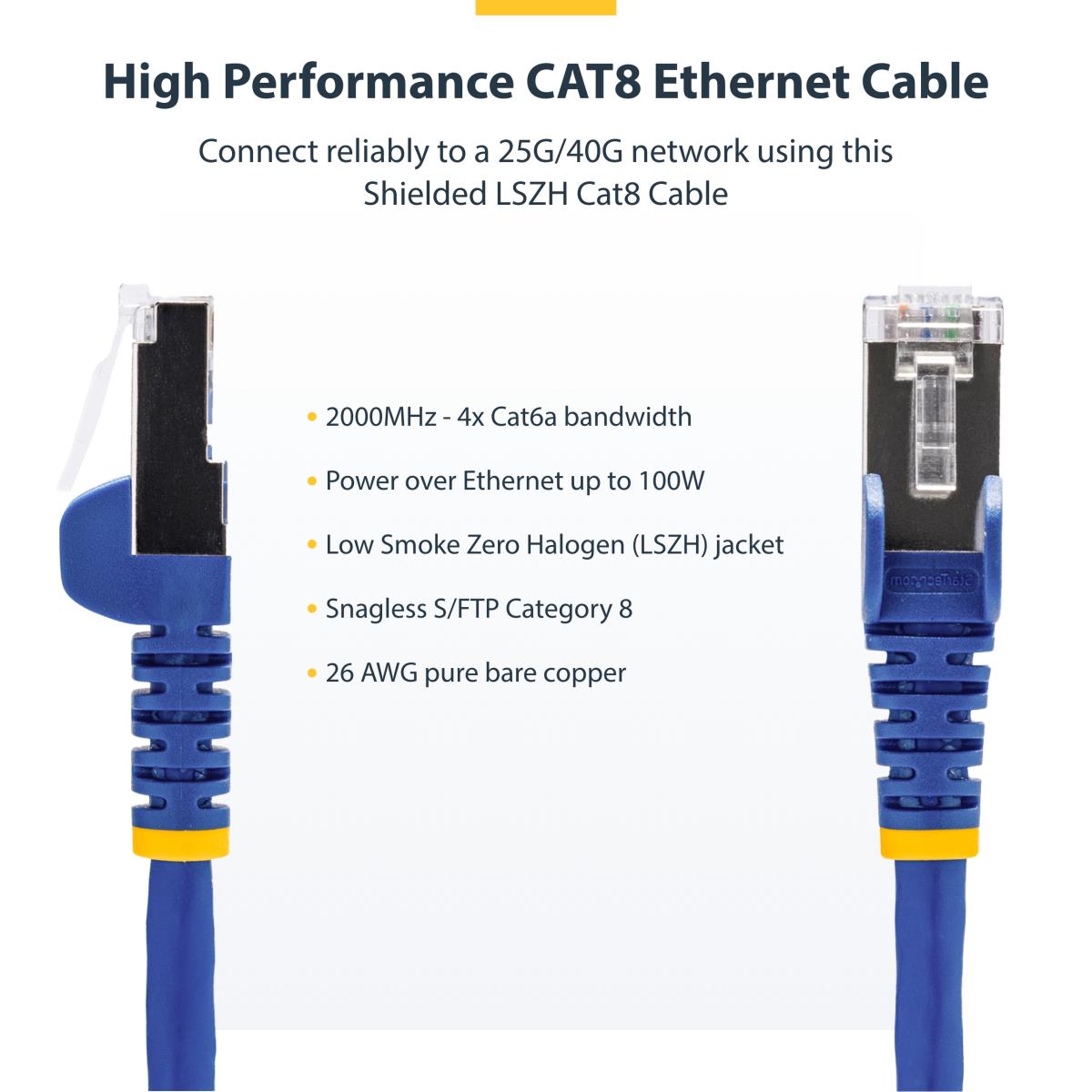 CAT8 ETHERNET CABLE BLUE thumbnail