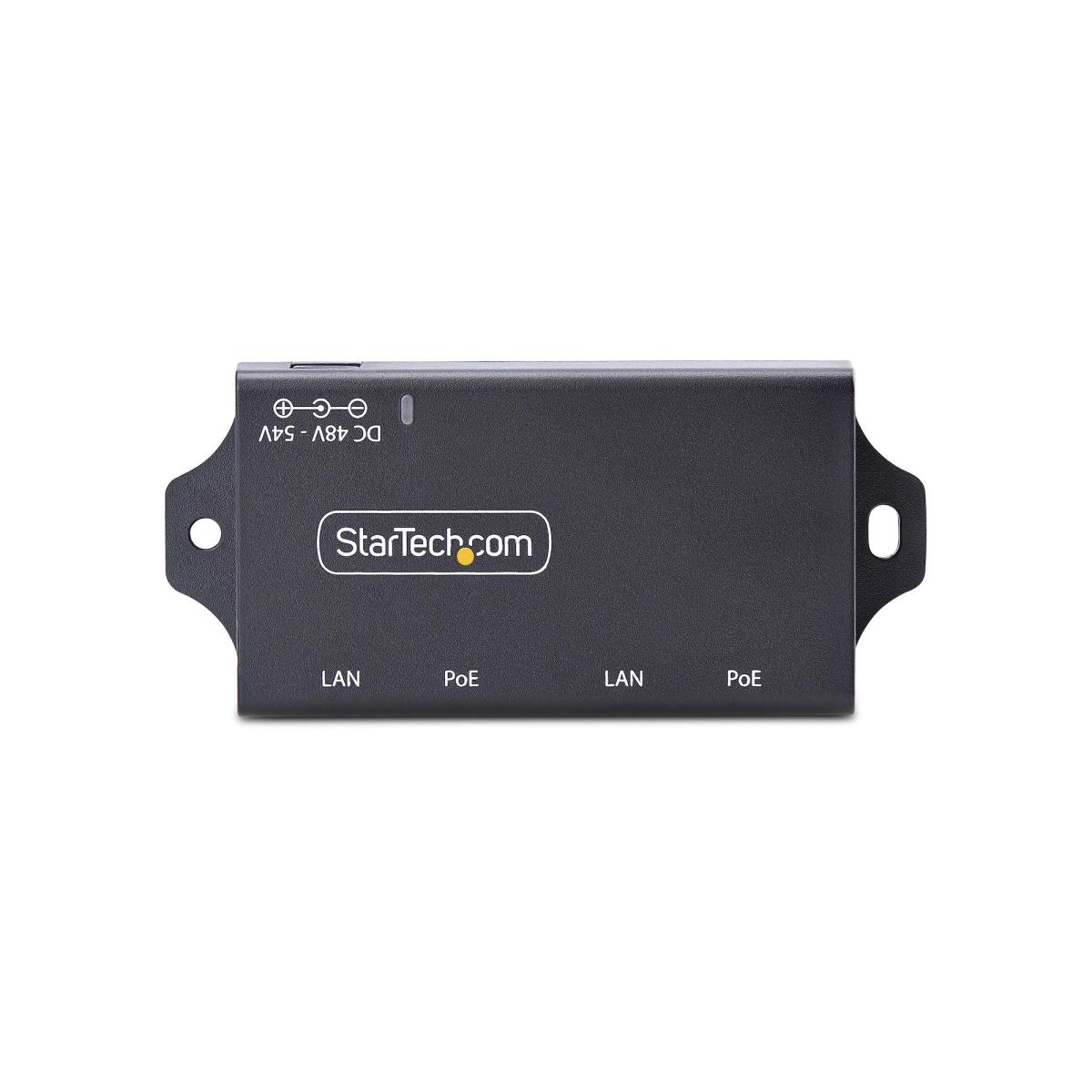 2-Port Gigabit PoE+ Injector, PoE/PoE+ (802.3af/802.3at) 30W - PoE injector - unmanaged inline - DC 48 - 52 V - 30 Watt - output connectors: 2 - United Kingdom, Europe - black thumbnail