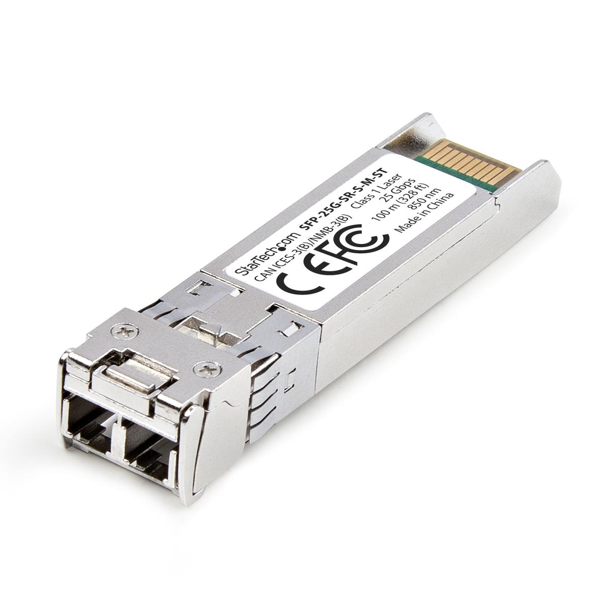 MSA-Compliant SFP-25G-SR-S SFP28 Module, 25Gbps Multimode Fiber (MMF), 100m (328ft), LC Connector, 850nm, 25 Gigabit Optical Transceiver w/ DDM/DOM - SFP28 transceiver module - 25GbE - 25GBase-SR - LC multi-mode - up to 100 m - 850 nm thumbnail