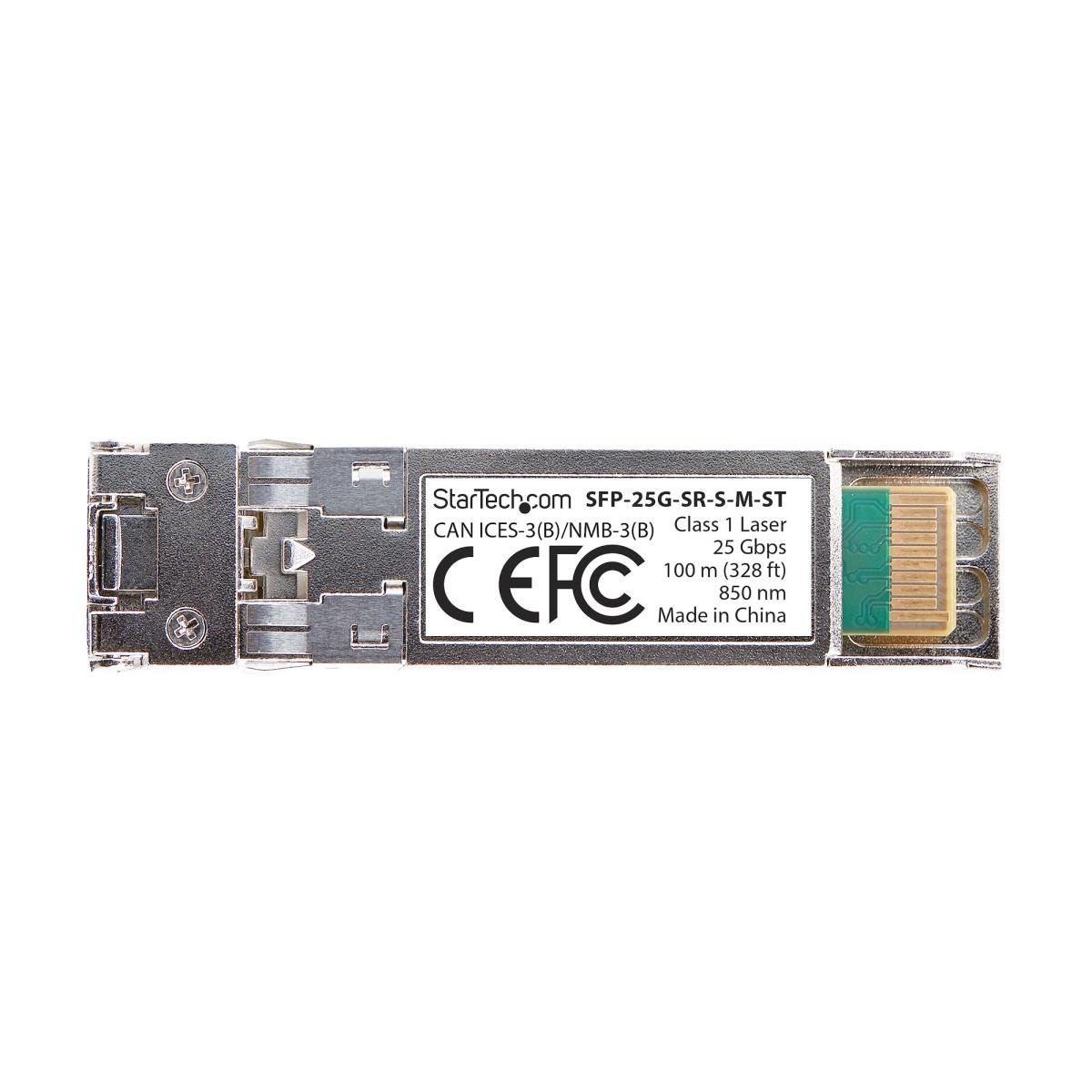 MSA-Compliant SFP-25G-SR-S SFP28 Module, 25Gbps Multimode Fiber (MMF), 100m (328ft), LC Connector, 850nm, 25 Gigabit Optical Transceiver w/ DDM/DOM - SFP28 transceiver module - 25GbE - 25GBase-SR - LC multi-mode - up to 100 m - 850 nm thumbnail