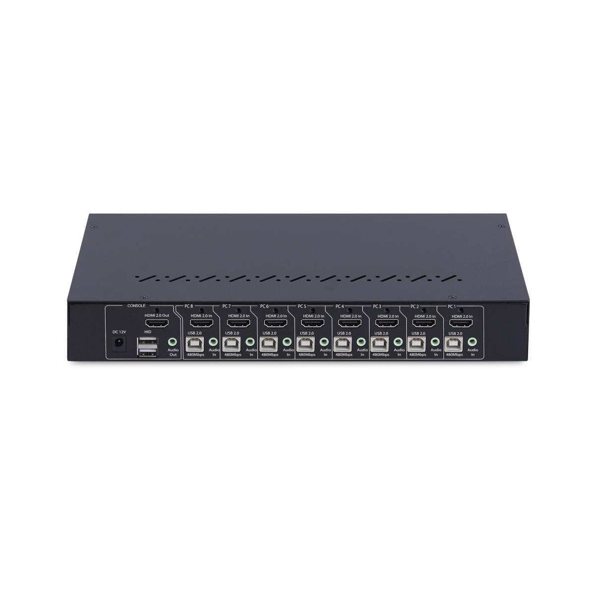 8-Port HDMI KVM Switch w/1U Rack Mount Kit, 4K 60Hz - KVM switch - 8 x KVM port(s) - 1 local user - desktop - TAA Compliant thumbnail
