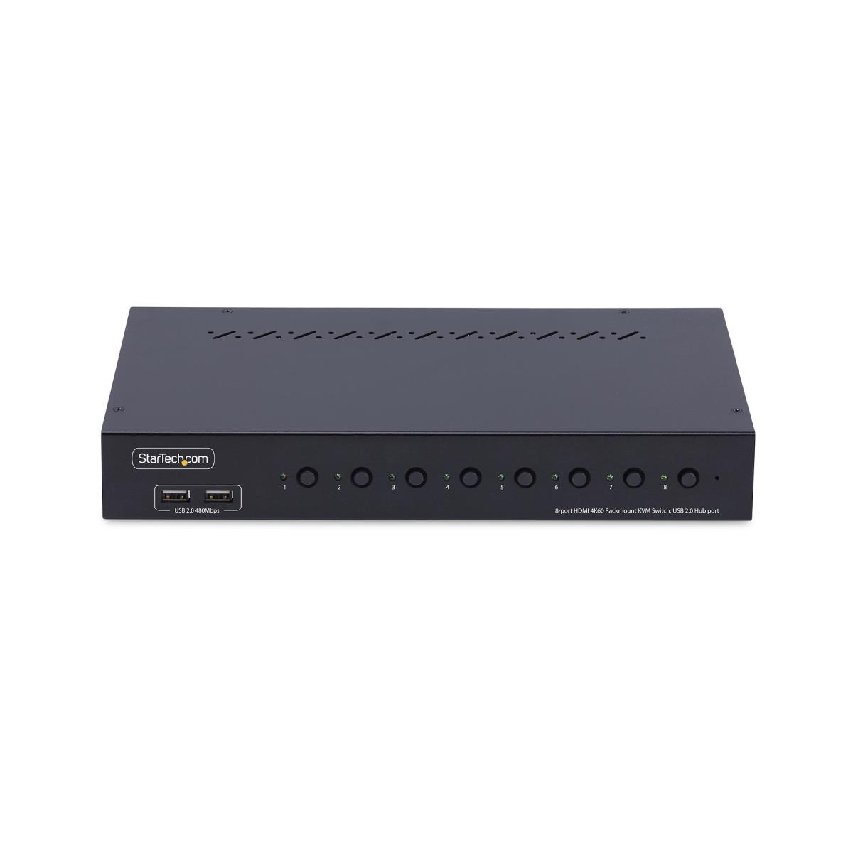 8-Port HDMI KVM Switch w/1U Rack Mount Kit, 4K 60Hz - KVM switch - 8 x KVM port(s) - 1 local user - desktop - TAA Compliant thumbnail