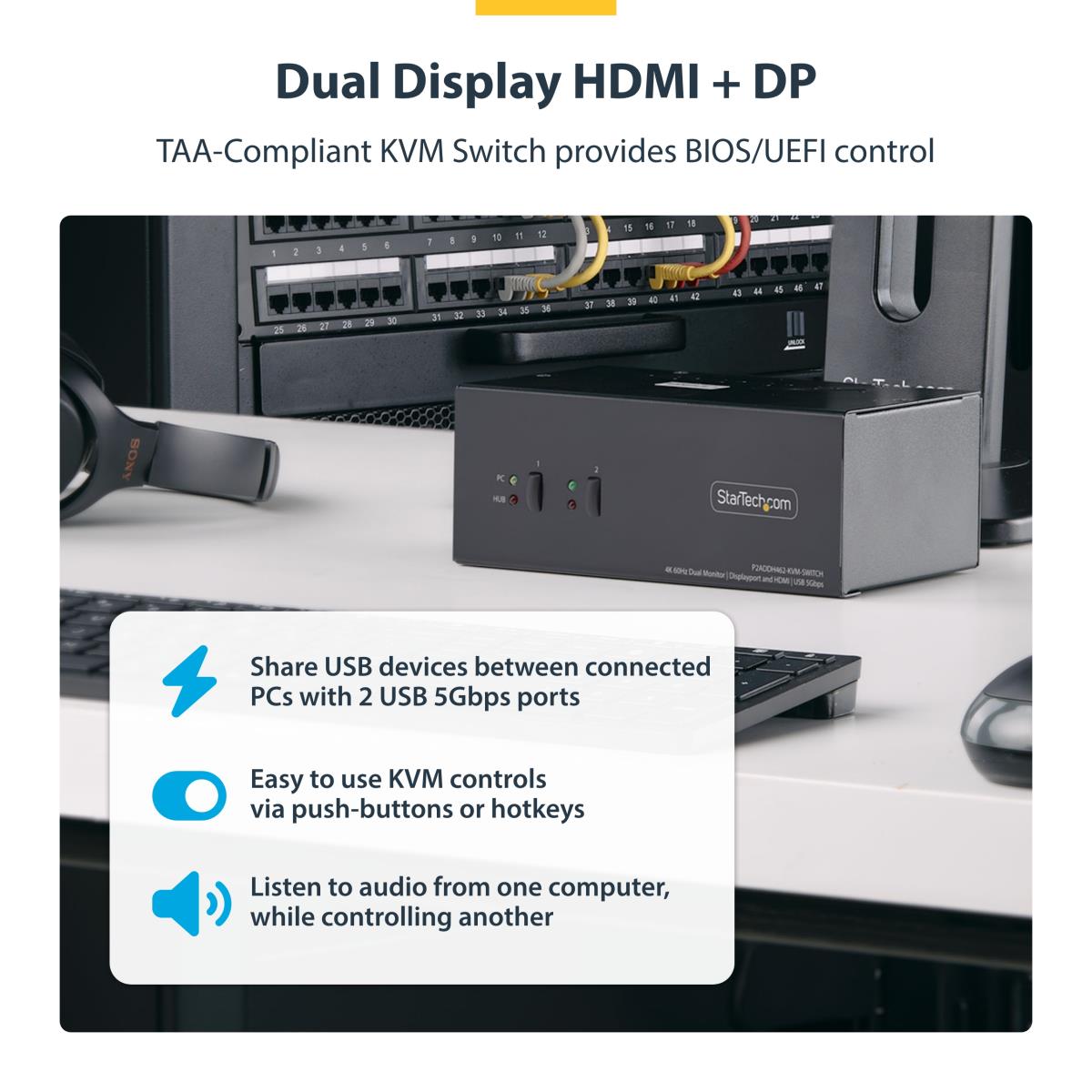 2-PORT DUAL-MONITOR KVM SWITCH thumbnail