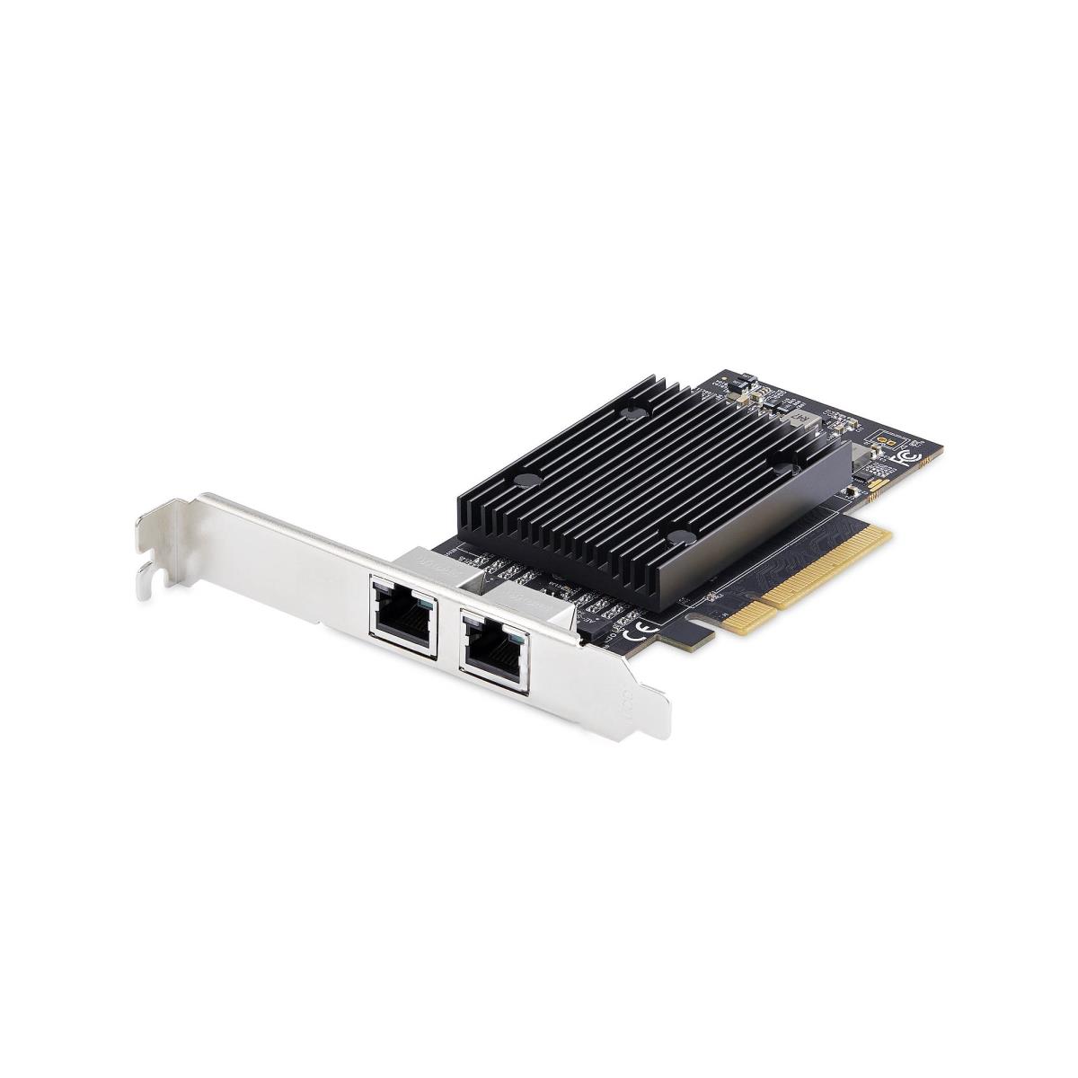 - Network adapter - PCIe 3.0 x8 low profile - Gigabit Ethernet / 10Gb Ethernet x 2 - black - TAA Compliant thumbnail