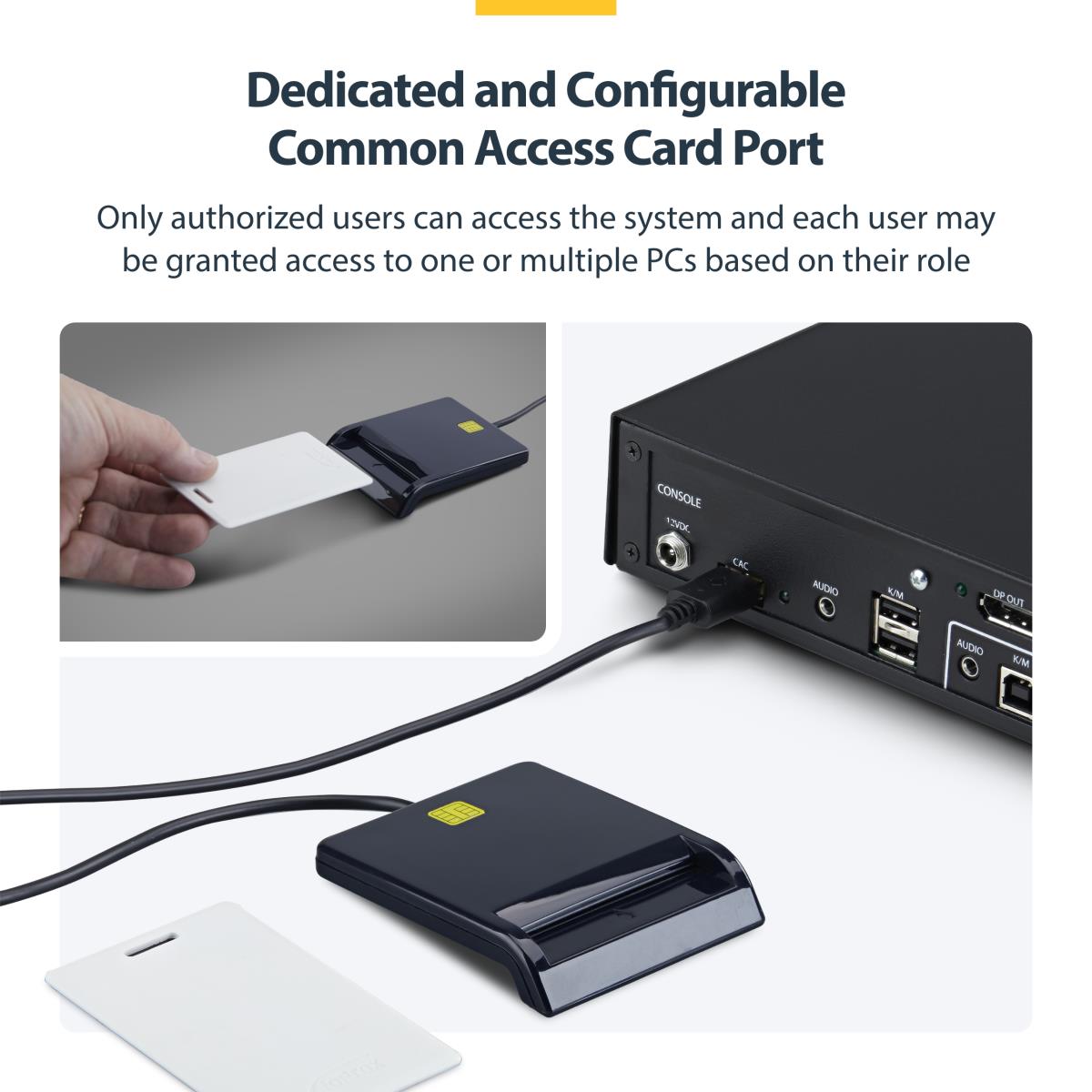 - KVM / audio / USB switch - 2 x KVM / audio / USB - 1 local user - desktop - TAA Compliant thumbnail