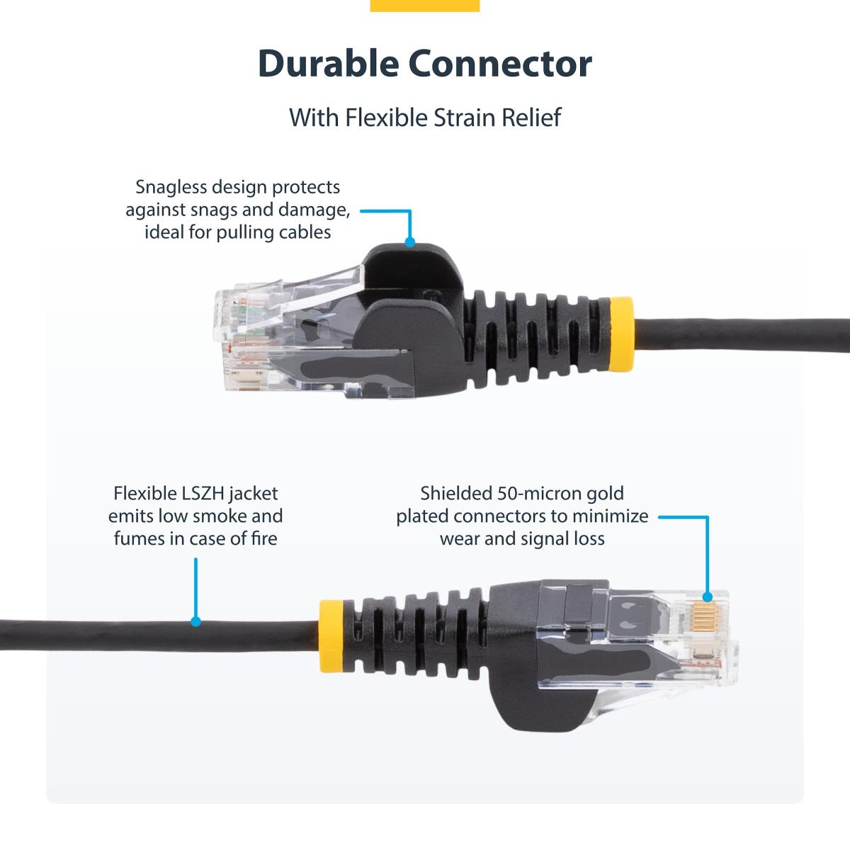 SLIM CAT6 CABLE BLACK LSZH thumbnail