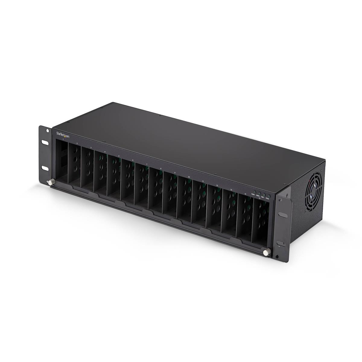 - Modular expansion base - media converter chassis - rack-mountable - TAA Compliant thumbnail