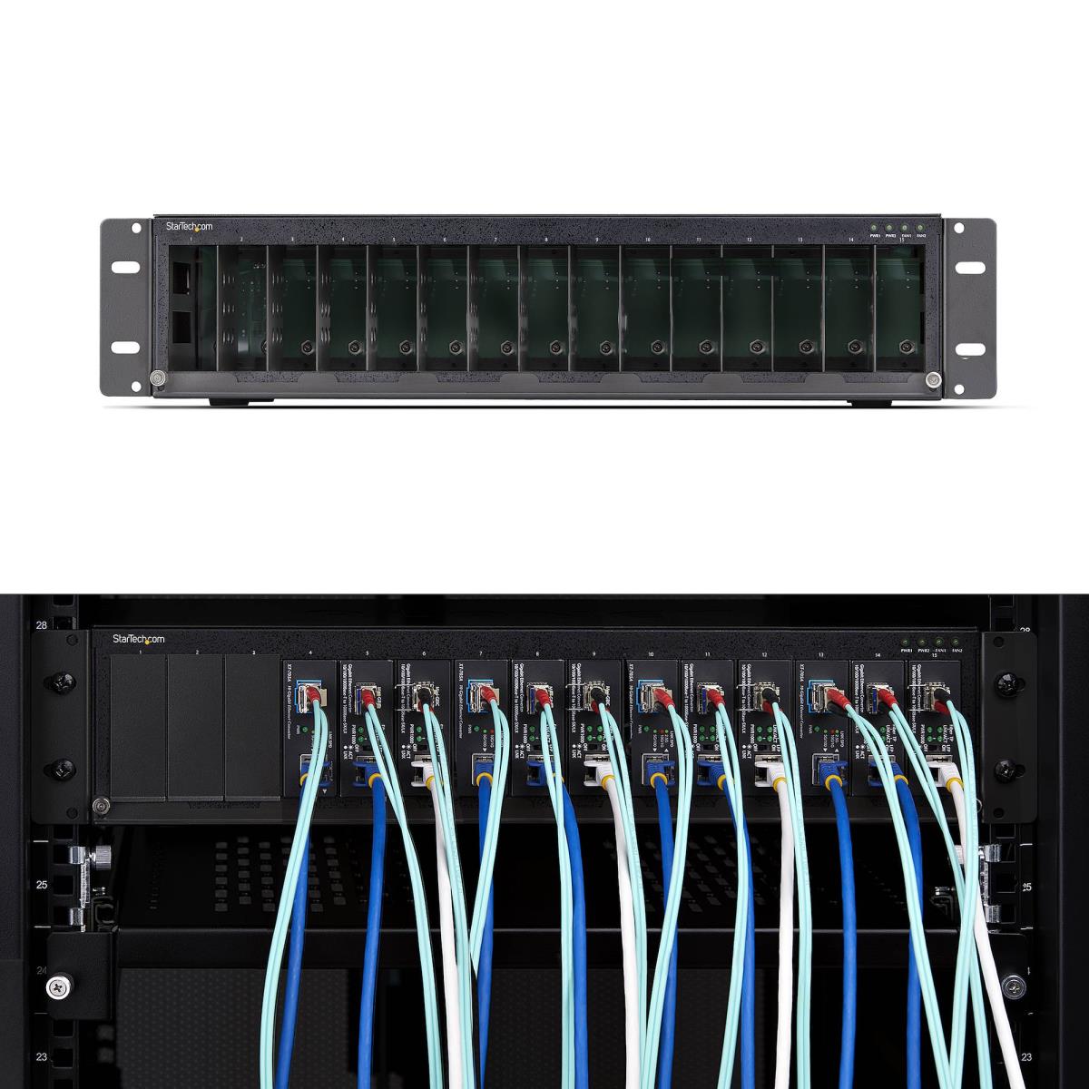 - Modular expansion base - media converter chassis - rack-mountable - TAA Compliant thumbnail