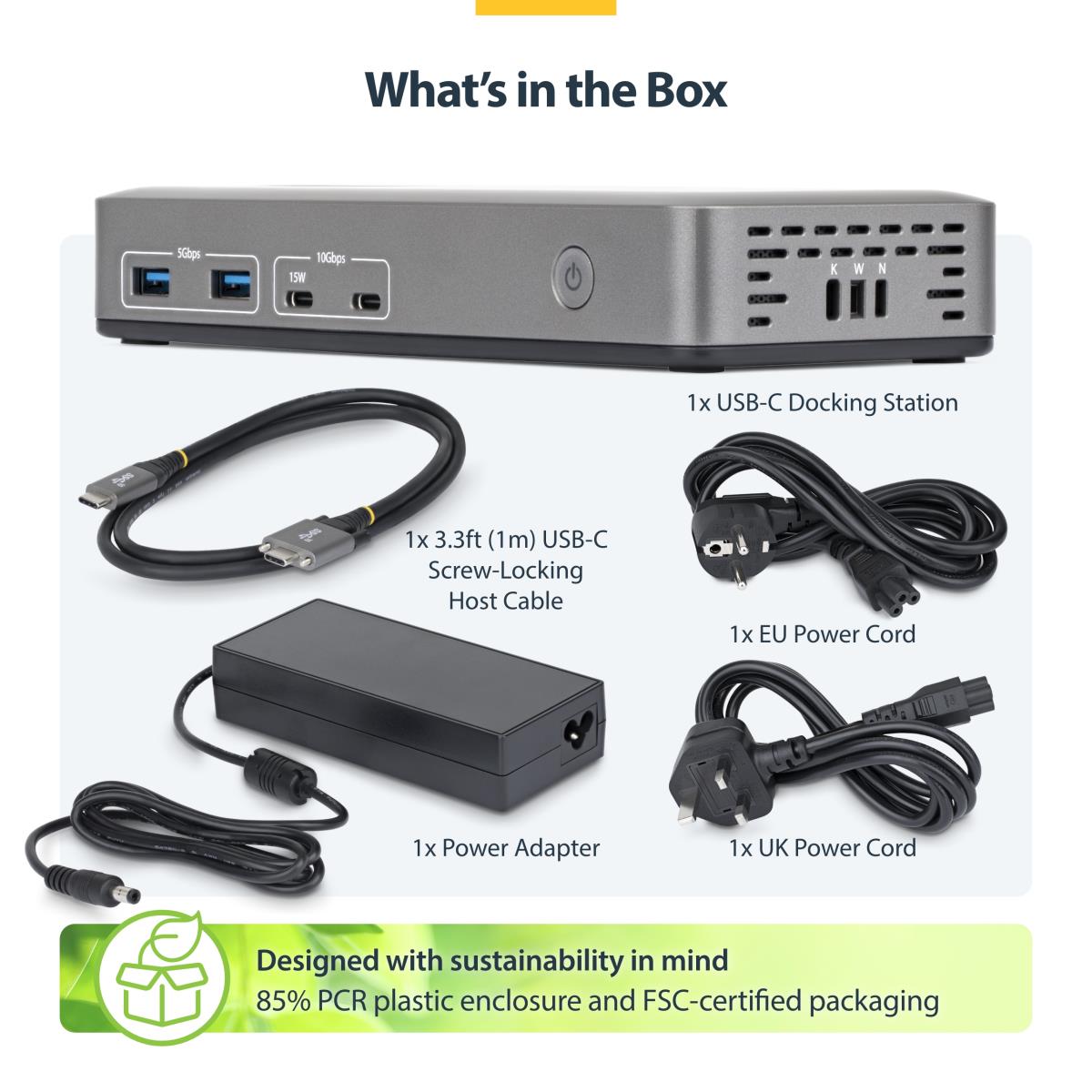 - Docking station - for laptop - USB-C 3.2 Gen 2 - 2 x HDMI - 1GbE - United Kingdom, Europe thumbnail