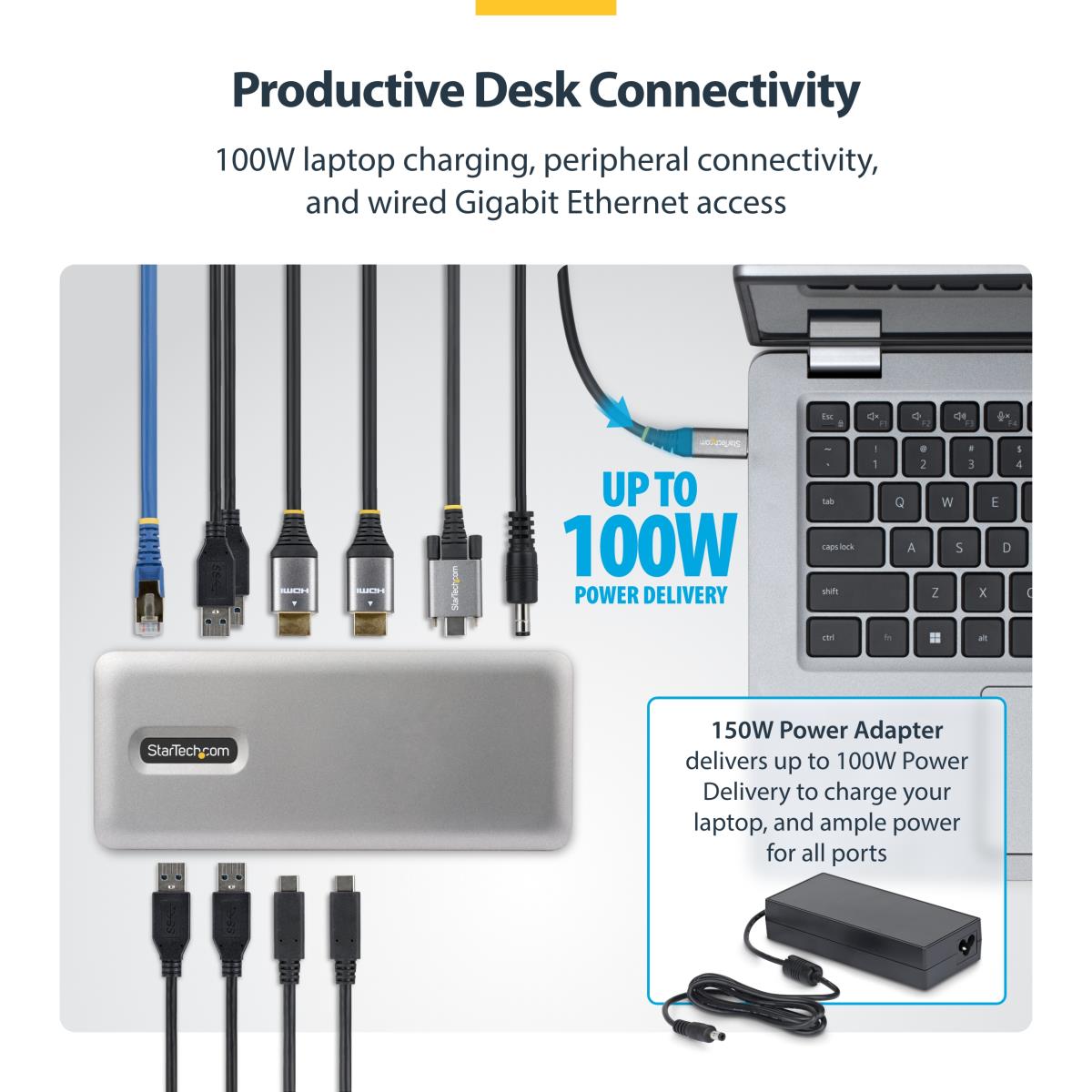 - Docking station - for laptop - USB-C 3.2 Gen 2 - 2 x HDMI - 1GbE - United Kingdom, Europe thumbnail