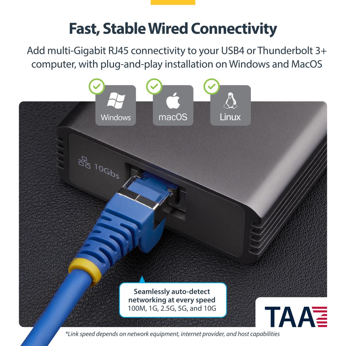 USB4 TO ETHERNET ADAPTER 10GBE thumbnail