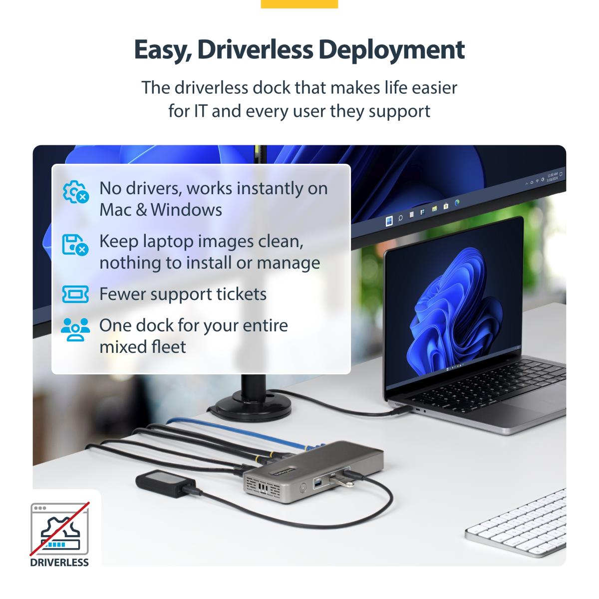 - Docking station - USB4 / Thunderbolt 4 / Thunderbolt 5 - 2 x DP - 1GbE, 2.5GbE - 100 watt - Europe, United Kingdom thumbnail