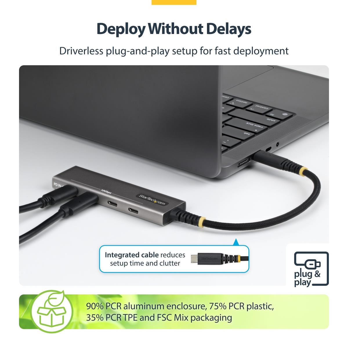 4-PORT USB-C HUB 10GBPS - thumbnail