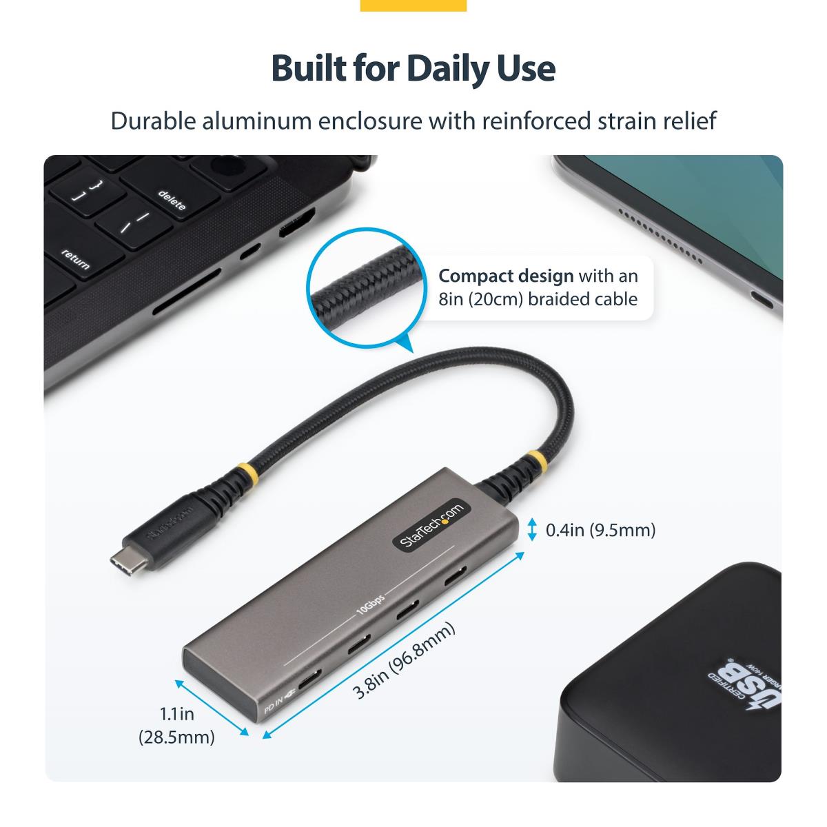 4-PORT USB-C HUB 10GBPS - thumbnail