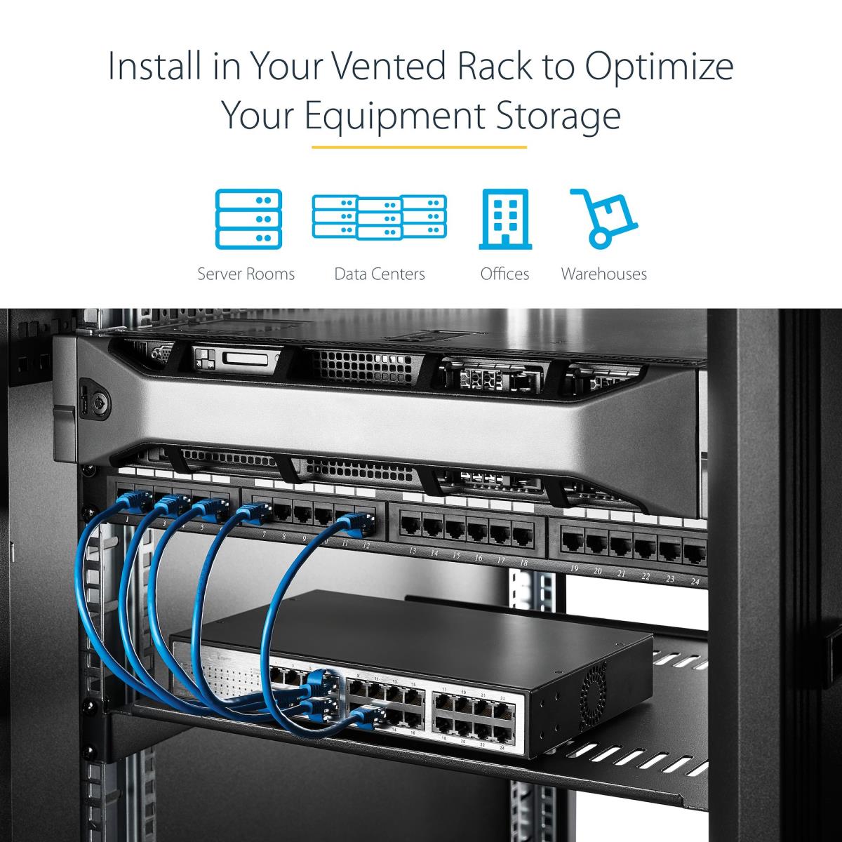 2-PACK 1U SERVER RACK SHELF thumbnail