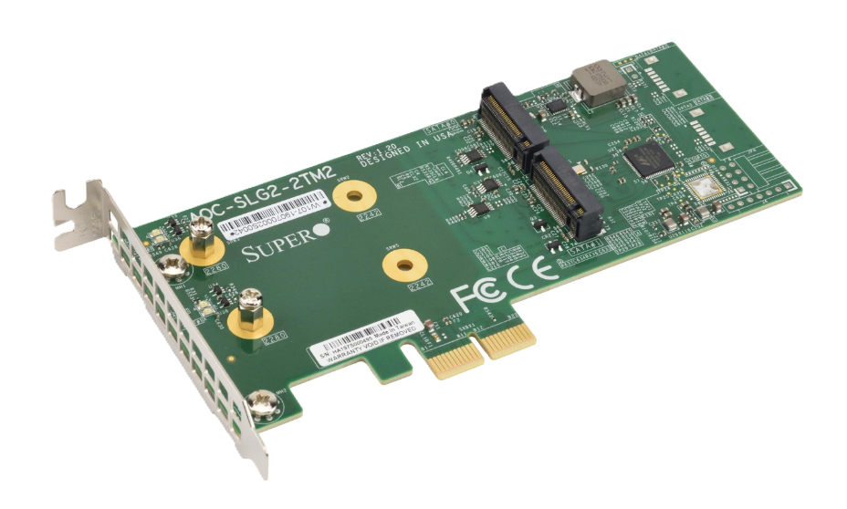 EU Product - 2x SATA M.2 Raid AOC-SLG2-2TM2-O thumbnail