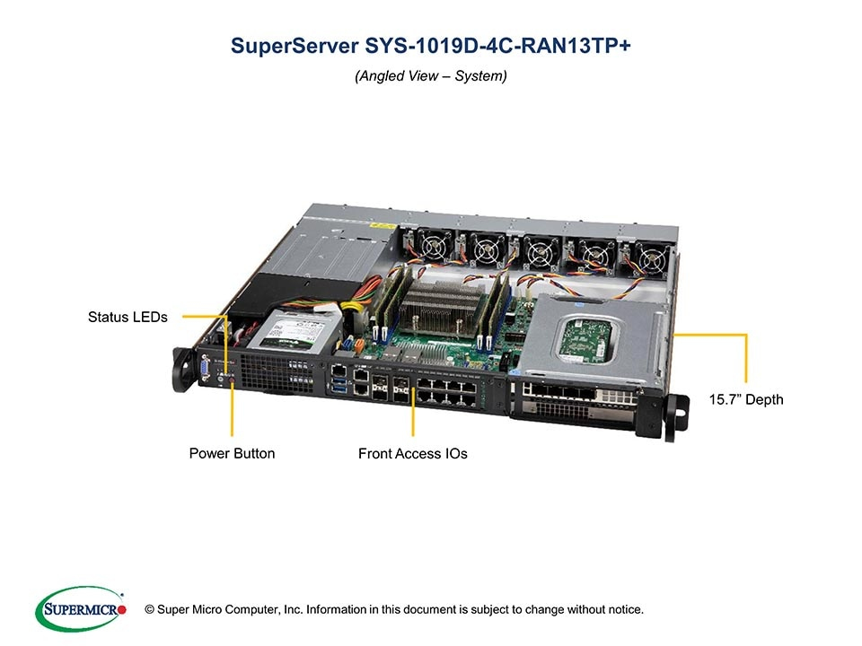 EU Product - SuperServer 1019D-4C-RAN13TP+ - Server - Barebone - Xeon D thumbnail