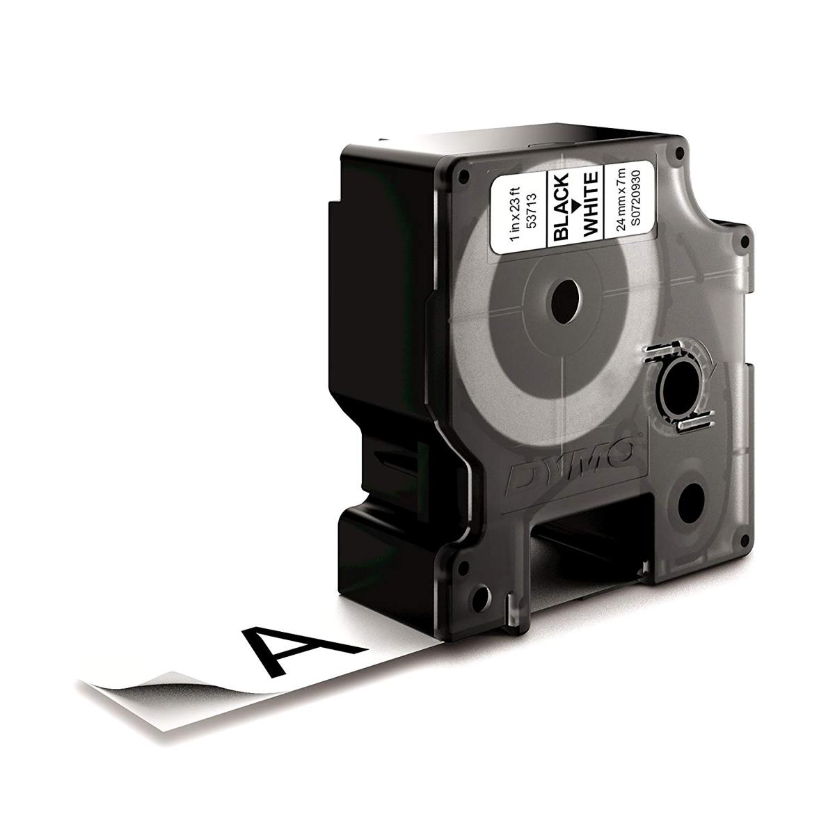 53713 24mm x 7m Black on White Tape thumbnail