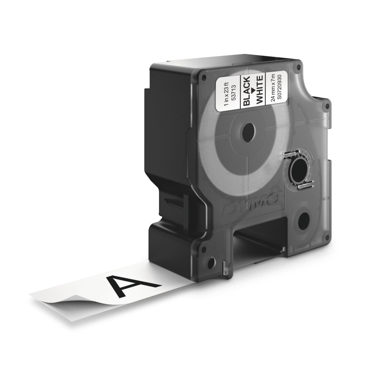53713 24mm x 7m Black on White Tape thumbnail