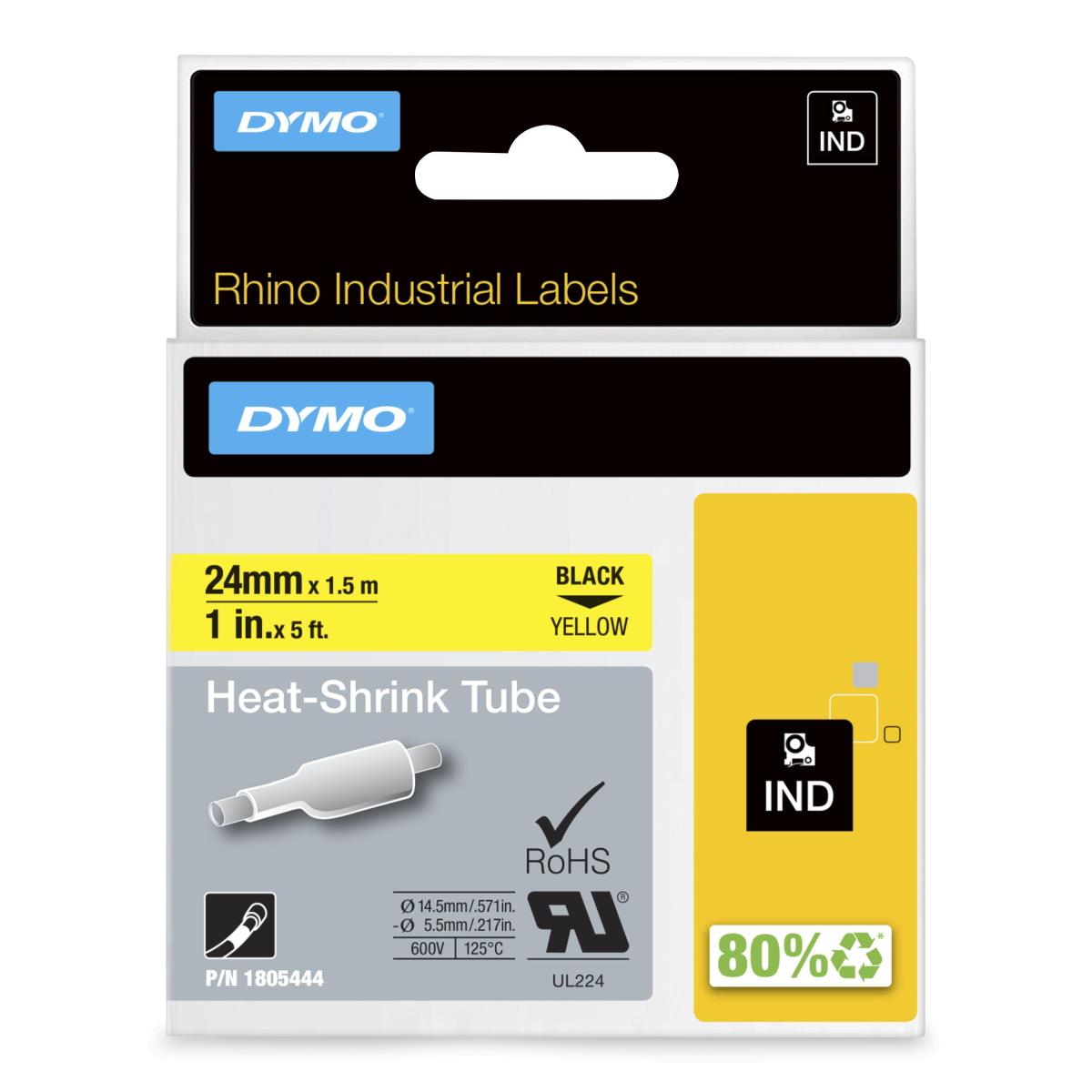 1805444 24mm Yellow Heat Shrink Tube thumbnail