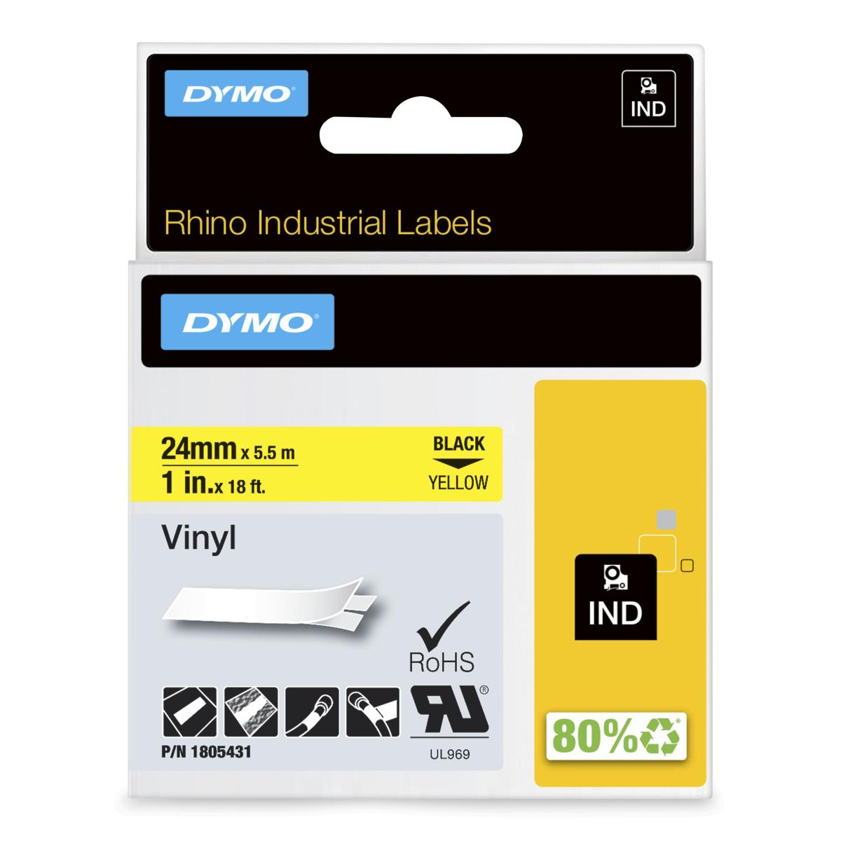 1805431 24mm Black on Yellow thumbnail