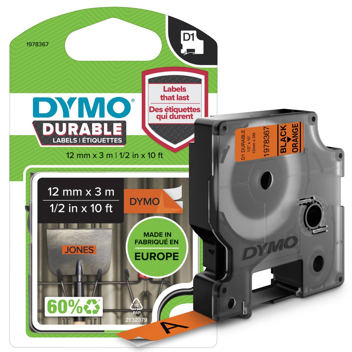 D1 DURABLE 12MM X 3M thumbnail
