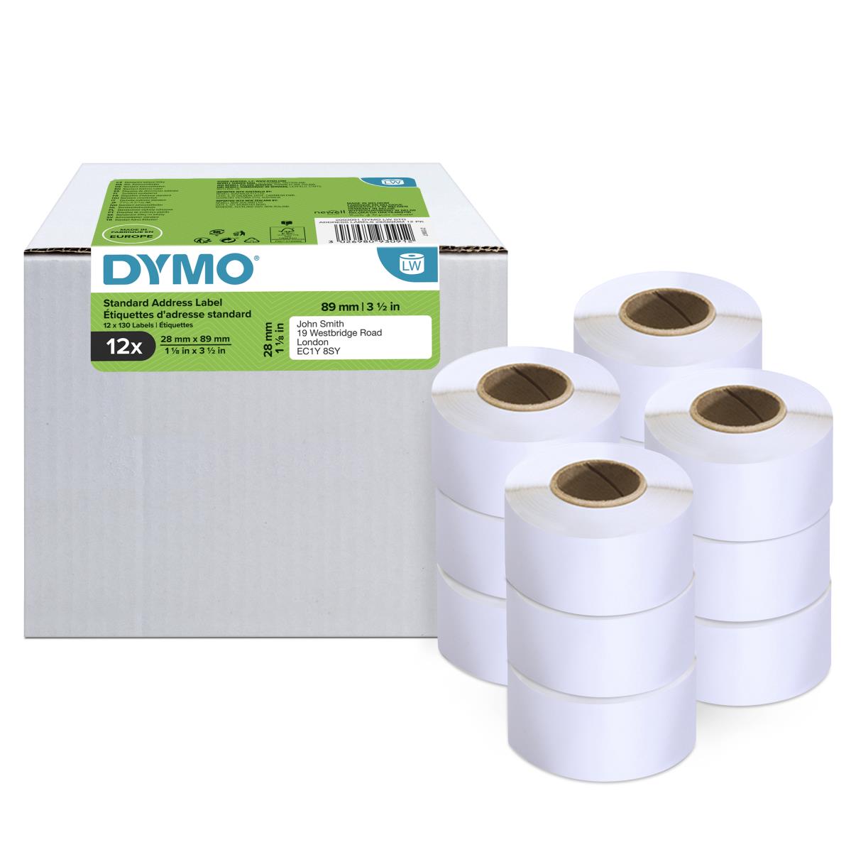 99010 12 Rolls LW Standard Address Labels 28 x 89mm thumbnail