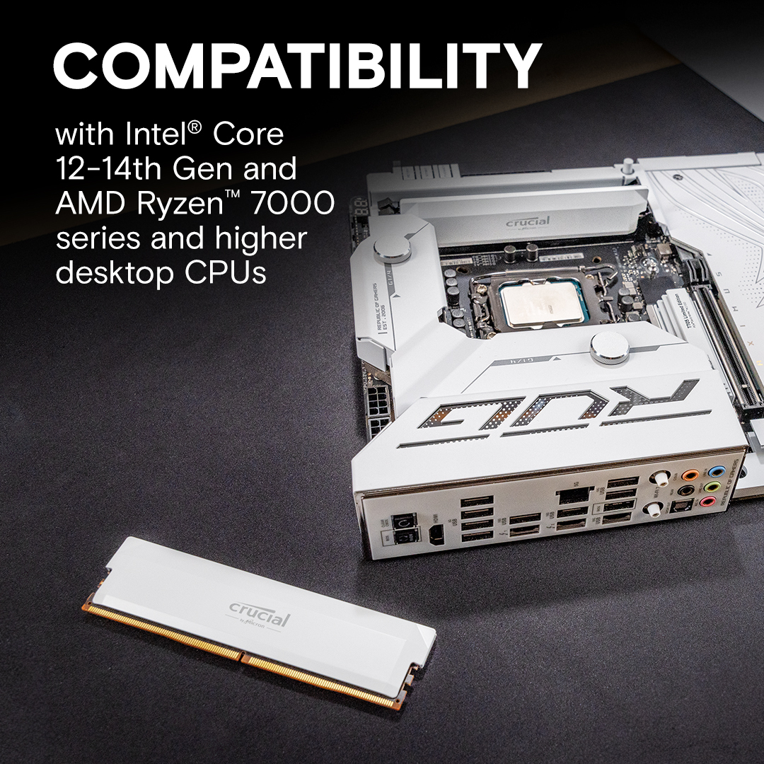 EU Product - DDR5 32GB PC 6000 KIT (2x16GB) Crucial Pro Overclocking thumbnail