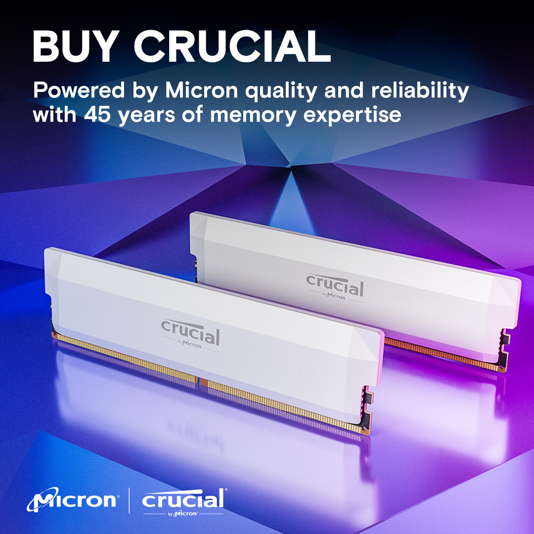 EU Product - DDR5 32GB PC 6000 KIT (2x16GB) Crucial Pro Overclocking thumbnail