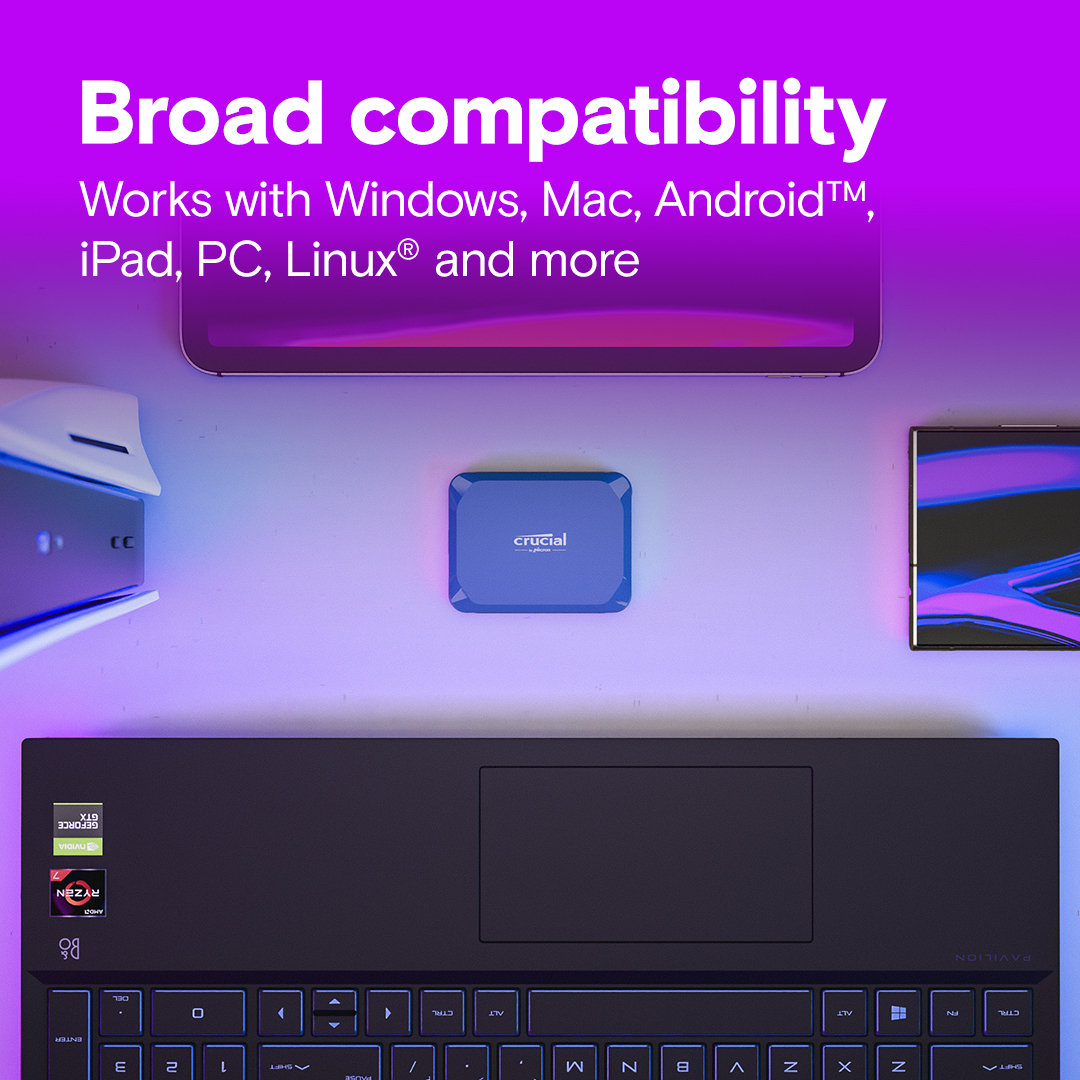 X10 - SSD - encrypted - 2 TB - external (portable) - USB 3.2 Gen 2x2 (USB-C connector) - 256-bit AES - matte blue thumbnail