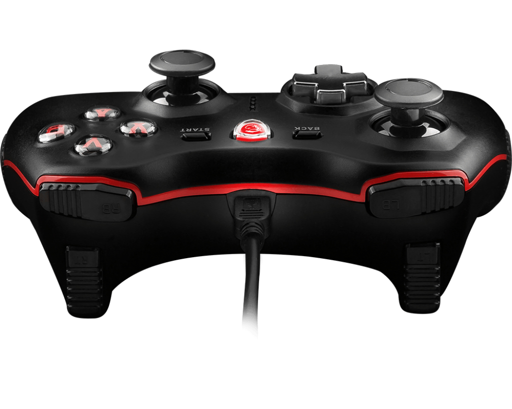 MSI FORCE GC20 Wired Pro Gaming Controller PC and Android 'PC and Android ready, adjustable D-Pad co thumbnail