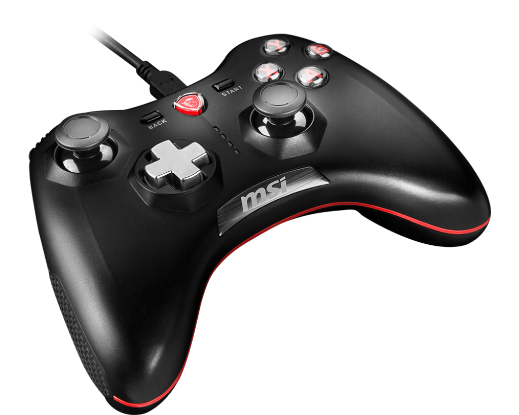 MSI FORCE GC20 Wired Pro Gaming Controller PC and Android 'PC and Android ready, adjustable D-Pad co thumbnail