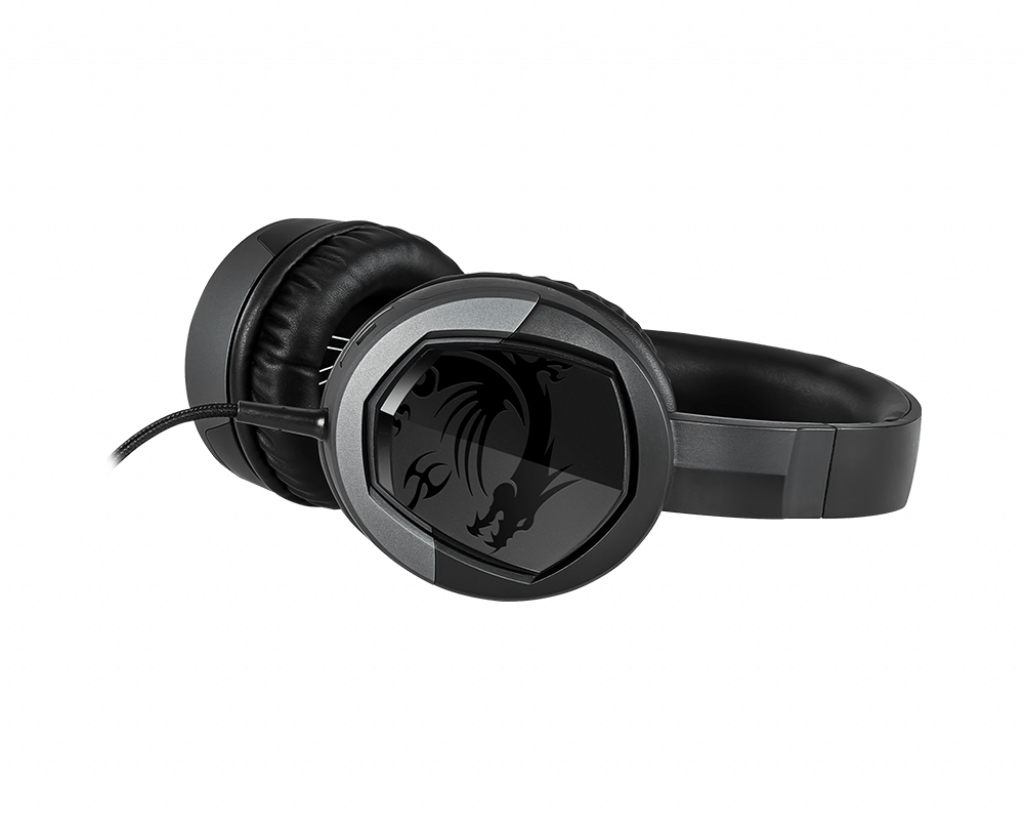 MSI IMMERSE GH30 V2 Gaming Headset 'Black with Iconic Dragon Logo, Wired Inline Audio with splitter thumbnail