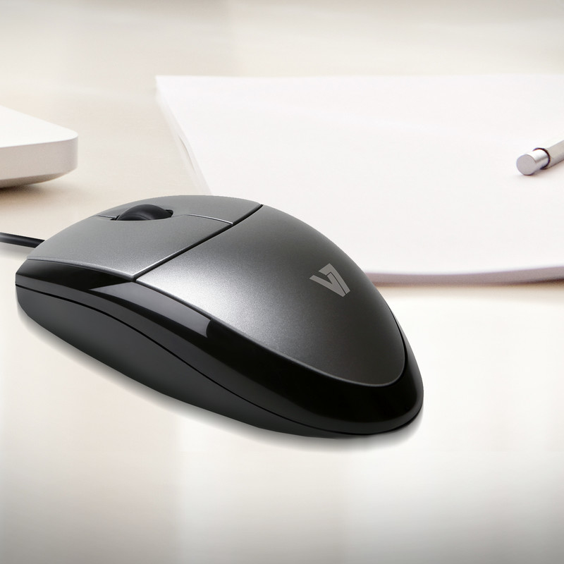 V7 MOUSE OPTICAL BLK/SIL RETAIL thumbnail