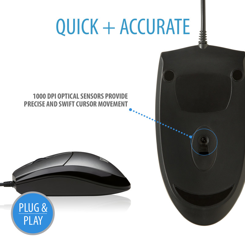 V7 MOUSE OPTICAL BLK/SIL RETAIL thumbnail