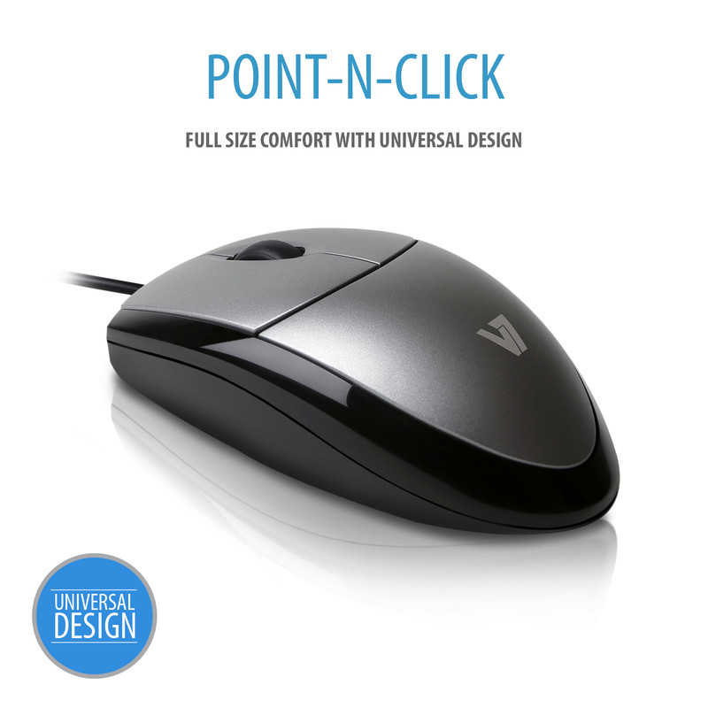 V7 MOUSE OPTICAL BLK/SIL RETAIL thumbnail