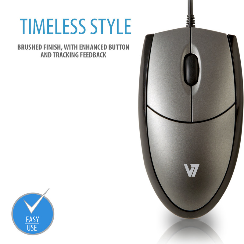 V7 MOUSE OPTICAL BLK/SIL RETAIL thumbnail