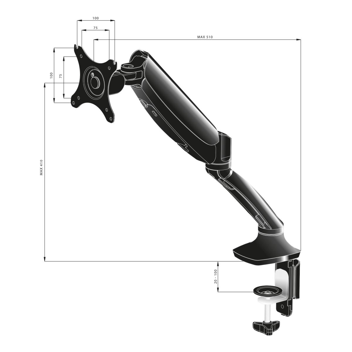 DS3001C-B1 Flexible desk mount thumbnail