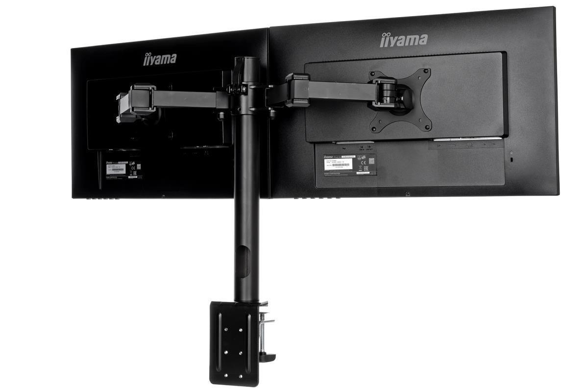 DS1002C-B1 - Mounting kit - adjustable arm - for 2 monitors - black - screen size: 10