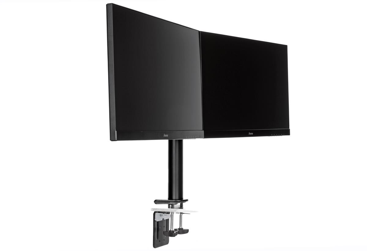 DS1002C-B1 - Mounting kit - adjustable arm - for 2 monitors - black - screen size: 10