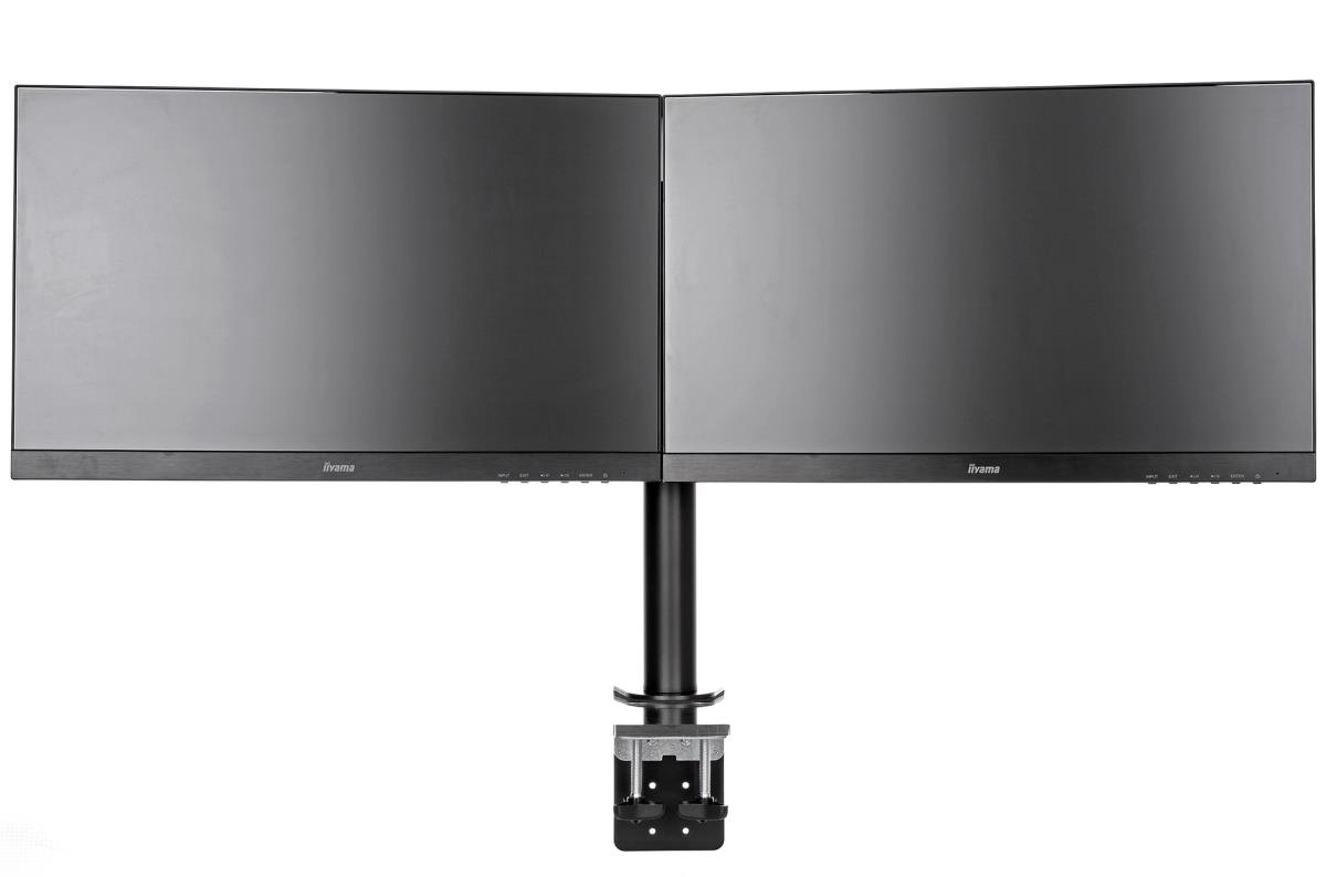 DS1002C-B1 - Mounting kit - adjustable arm - for 2 monitors - black - screen size: 10