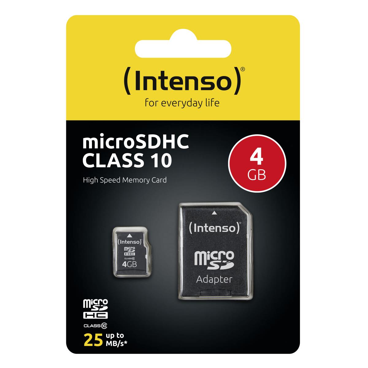 EU Product - SD MicroSD Card  4GB Class10 inkl. SD Adapter thumbnail
