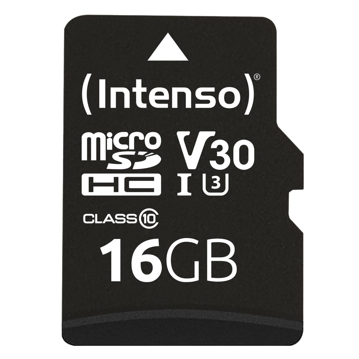 16GB Intenso U3 Pro MicroSD Card thumbnail
