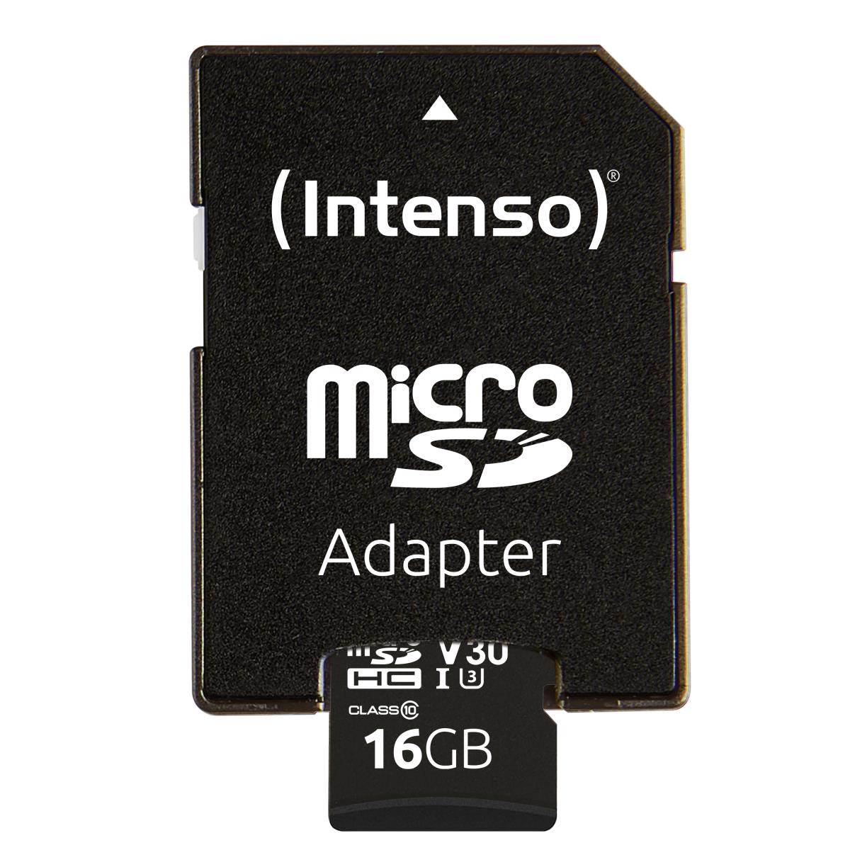 16GB Intenso U3 Pro MicroSD Card thumbnail