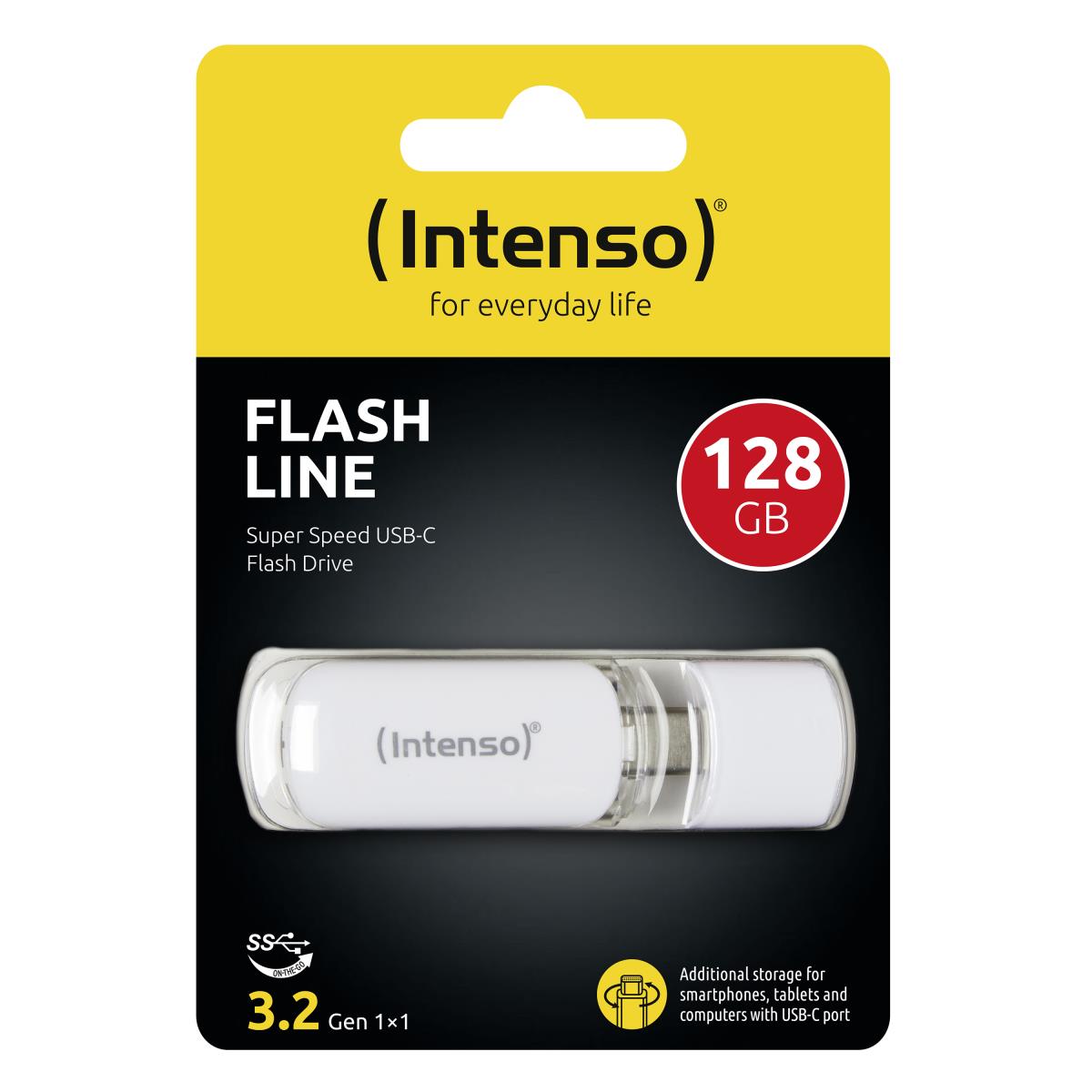 128GB Intenso Flash Line USB3.1 Stick Type-C connect thumbnail