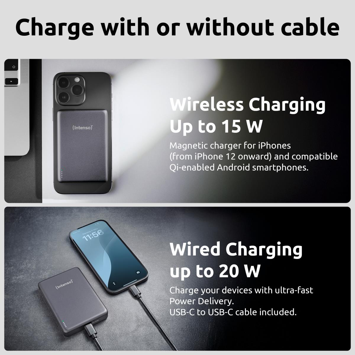 EU Product - Magnetic Wireless Power Bank 10000 mAh Grey USB-C thumbnail