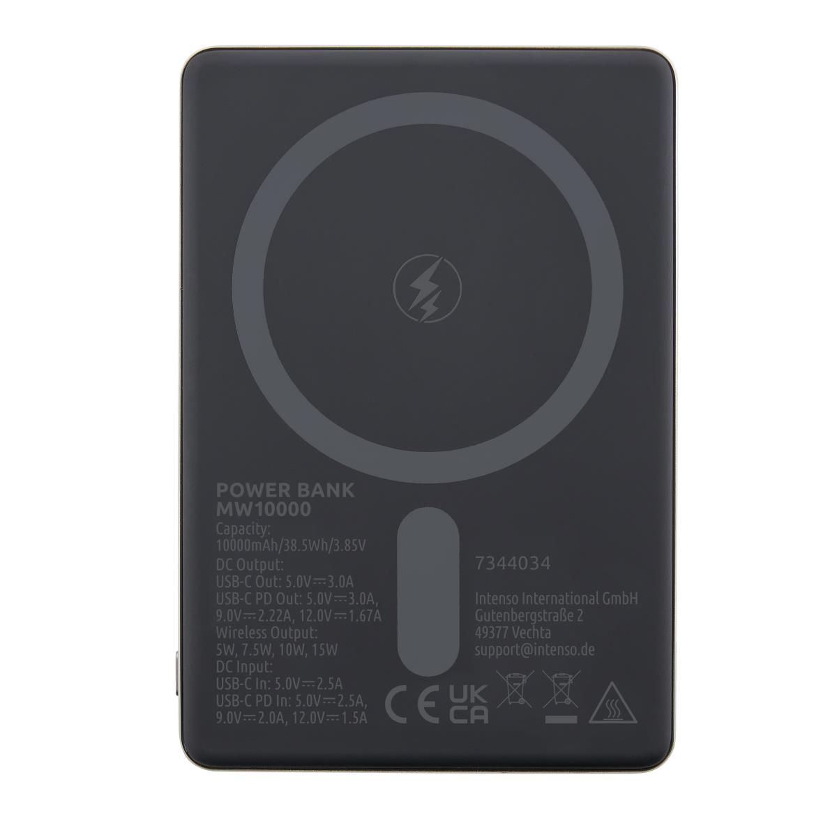 EU Product - Magnetic Wireless Power Bank 10000 mAh Grey USB-C thumbnail
